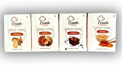 Crumb Haven Cookies- Pack of 4_Almond + Kodo + Brownie + Honey Cookies Biscuit