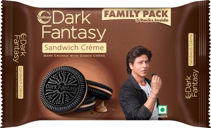 Sunfeast Dark Fantasy Cr�me, Made With Real Chocolate Cream Filled Biscuit