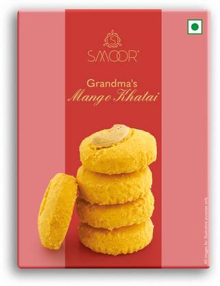 Smoor Premium Grandma's Mango Khatai Cookies | Crunchy & Sweet Gourmet Biscuits | Cookies Biscuit