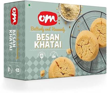 Om Sweets & Snacks Besan Khattai | Fresh Products | Ready to eat Cookies Biscuit