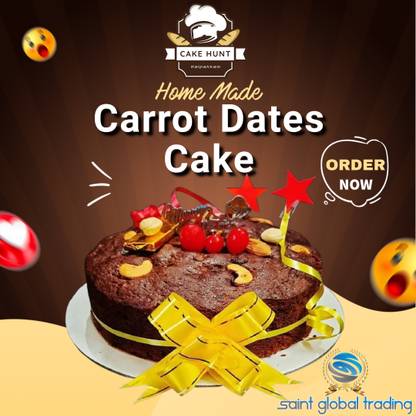 saint global Hand Made Carrot Dates Cake Assorted Biscuit