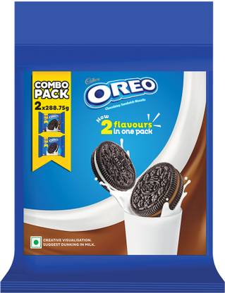 Buy Cadbury Oreo Biscuit Family Combo Pack Cream Filled Biscuit (Cream Biscuit)  (577.5 g) at Rs. 84