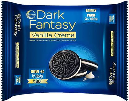Sunfeast Dark Fantasy Vanilla Cream Cracker Biscuit