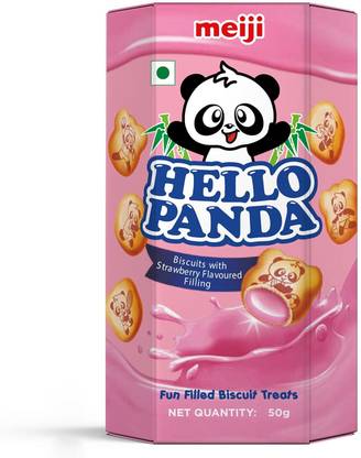 Meiji Hello Panda Strawberry Cookies Biscuit