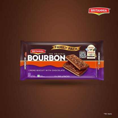 BRITANNIA The Original Bourbon | Creme biscuit with chocolate Cream Sandwich Biscuit