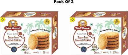 MidBreak Coconut Biscuits with High Fiber, Gut-Friendly, Low Glycemic Index Cookies Cookies Biscuit