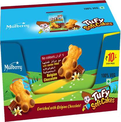 Mulberry foods Mulberry Tufy Teddy Soft Cake Chocolate 28g X 12 (336g Pack) Cookie Cake Biscuit