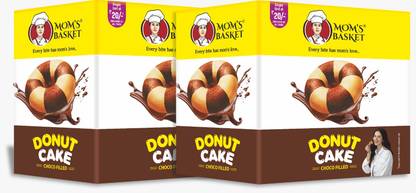 MOM'S BASKET DONUT CAKE|CHOCO FILLED|PACK OF 20 IN ONE BOX PACK OF 10 Cookie Cake Biscuit