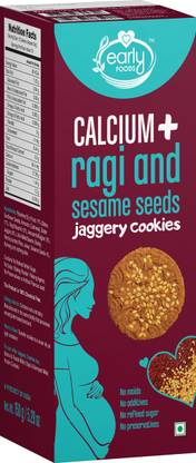Early Foods Ragi & Sesame Jaggery Cookies 150g - Prenatal Cookies (150 g) Cookies Biscuit