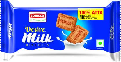 SOBISCO Desire Milk 100% ATTA Biscuits No Maida Cholesterol Free Sweet & Salty Biscuit