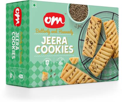 Om Sweets & Snacks Jeera Cookies, pack of 2, 350gm each Cookies Biscuit