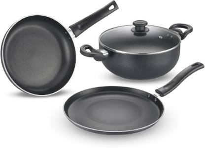 Prestige Svachh 3 Piece Induction Bottom Non-Stick Coated Cookware Set