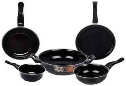 Mehak Hard Anodised Kitchen set-5 pcs इंडक्शन बॉटम कुकवेयर सेट