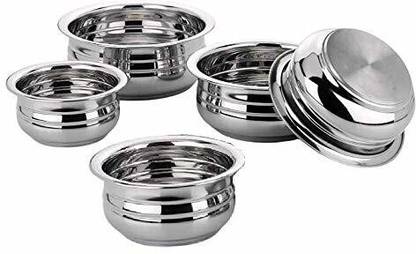 RBGIIT Stainless Steel Handi without lid - Kitchen Serving Cookware Cooking Bowl K1 Cookware Set