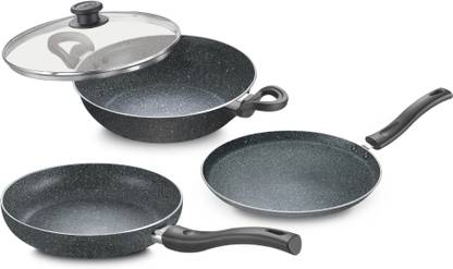 Prestige Induction Bottom Non-Stick Coated Cookware Set
