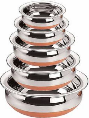 Newland kitchenware copper bottom 5 pcs different size handi?prabhuchety quality product Cookware Set