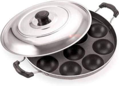 Masox Store Non-Stick 12 Cavity Appam Appchey Pongal Gotta Maker C-1 Non-Stick Coated Cookware Set