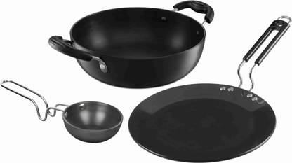 SigriWala Classic Long Life Durable Hard Anodized Non-Stick Coated Cookware Set  (Aluminium, 3 – Piece) at Rs. 599