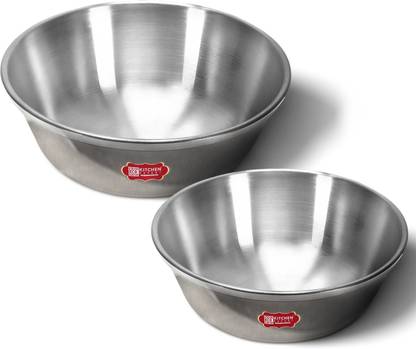 Kitchen Expert Aluminium Kadhai without handle for cooking | 1000 ml & 1750 ml | Non-Stick Coated Cookware Set
