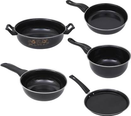 Puros 5 Pcs Non-Stick Induction Base Cookware Set Induction Bottom Non-Stick Coated Cookware Set