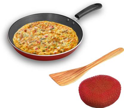 Sunblaze Non-Stick Aluminium Frying Pan Red 220 mm Induction Bottom Non-Stick Coated Cookware Set