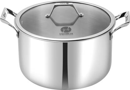 Healux Healux 30 cm Tiana Triply Biryani Pot with glass lid -12 L Induction Bottom Cookware Set