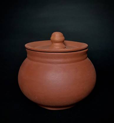 Earthern Earthern Pots Premium Unglazed Clay Pot for Cooking and Serving with Lid Non-Stick Coated Cookware Set