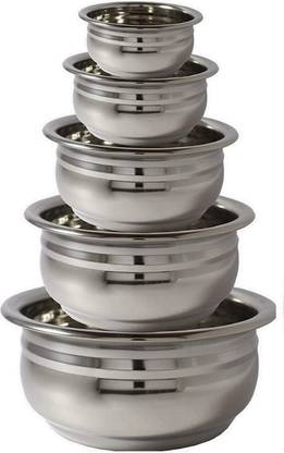 RBGIIT Microwave Safe Stainless Steel Serving and Storage Bowl Handi Without Lid K1 Cookware Set