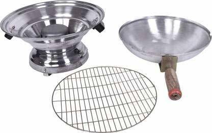 nivistar Dal Bati maker Baking Oven, 25 cm X 25 cm X 35 cm, Aluminum 1 Piece, Silver Gas Tandoor, Barbecue Grill Food Steamer Cookware Set (Aluminium, 1 - Piece) Induction Bottom Non-Stick Coated Cookware Set