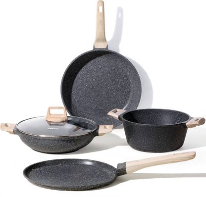 CaROTE Induction Bottom Non-Stick Coated Cookware Set