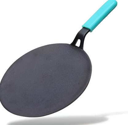 Suranas Cast iron Roti Tawa With Long Handle (Large) Non-Stick Coated Cookware Set