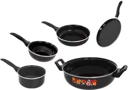 orn hub Induction Bottom Non-Stick Coated Cookware Set