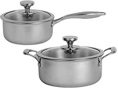 NIRLON Platinum Triply Stainless Steel Cookware Combo Set Induction Bottom Non-Stick Coated Cookware Set