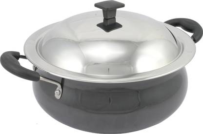 N NIDHI HANDI WITH SS LID | 1.5 LTR | 3MM THICKNESS ( Non-toxic, Non reactive) Cookware Set