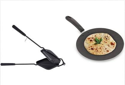 SelectPro Grill Sandwich Hand Toaster , Chapati Tawa, Induction Bottom Non-Stick Coated Cookware Set