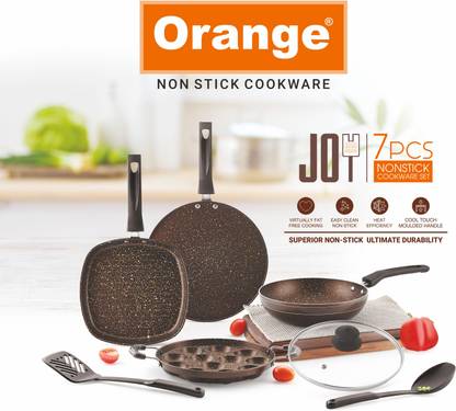 ORANGE Non-Stick Coated Cookware Set