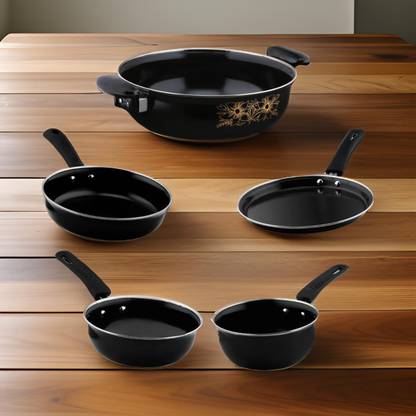 MY STORE SmartBuy - Induction & Gas Compatible Induction Bottom Non-Stick Coated Cookware Set