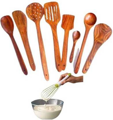 Elipkart SmartBuy Cooking Spoon Set Of 9 /Non Stick Serving And Cooking Spoon Set Of 9 Non-Stick Coated Cookware Set