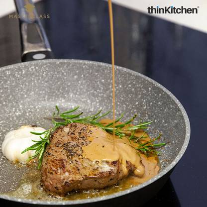 masterclass Fry Pan For thinKitchen, 26cm Induction Bottom Non-Stick Coated Cookware Set