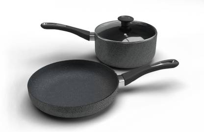 IMPEX Royal Granite 5 Layer 3 Pcs Non-Stick Coated Cookware Set