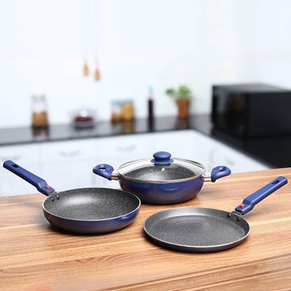 Prestige Omega Festival Pack Induction Bottom Non-Stick Coated Cookware Set