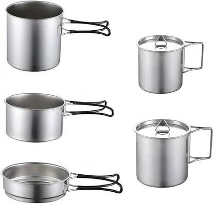 CAMPSOR Camping Cookware Set For Travel & Outdoor Use TK-4938 Induction Bottom Cookware Set