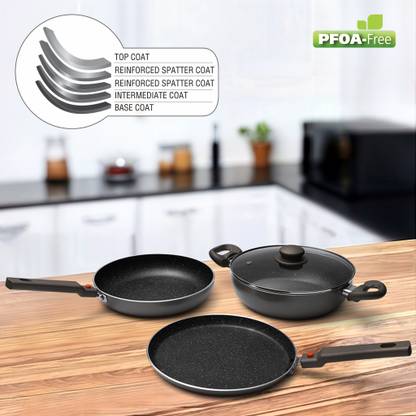Prestige Festival Pack Induction Bottom Non-Stick Coated Cookware Set