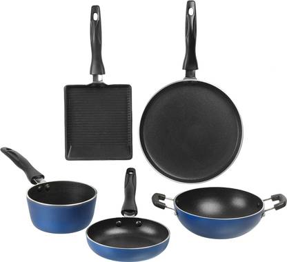 VINOD Non-Stick Petit 5 Pcs Mini Cookware Set with 3 Layer Non-Stick Coated Cookware Set