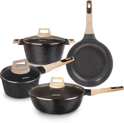 AGARO Induction Bottom Non-Stick Coated Cookware Set