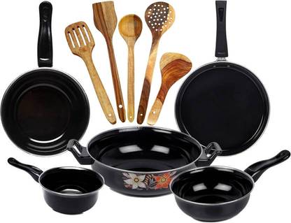 TOLXI Prime Cookware Set Of 10-In-One - COMBO PACK - Induction Bottom Non-Stick Coated Cookware Set