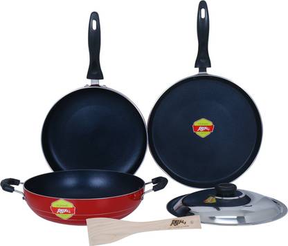 ANJALI Nonstick Induction Cookware Set: 3pcs Gift Set Versatile Cooking Performance Induction Bottom Non-Stick Coated Cookware Set