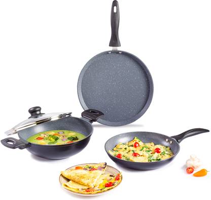 WONDERCHEF Duralite Die-Cast Induction Bottom Non-Stick Coated Cookware Set