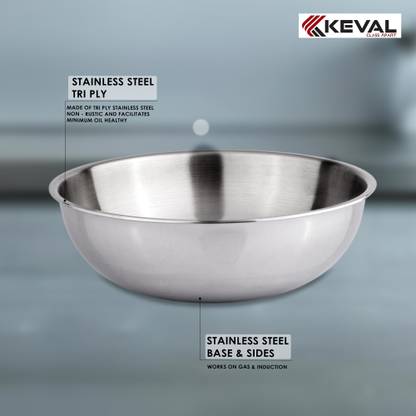 KEVAL TRIPLY TASARA 22 Induction Bottom Non-Stick Coated Cookware Set