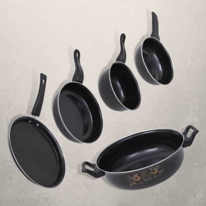 Flipkart SmartBuy 5 pc Induction Bottom Non-Stick Coated Cookware Set
